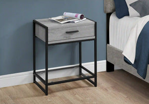 Grey /black / Clear Accent Table / Night Stand / Side Table - I 3500