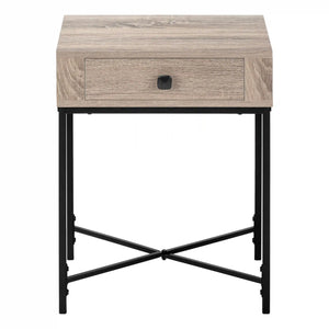 Dark Taupe /black Accent Table / Night Stand / Side Table - I 3544