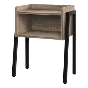 Dark Taupe /black Accent Table / Night Stand / Side Table - I 3592
