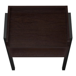 Espresso /black Accent Table / Night Stand / Side Table - I 3593