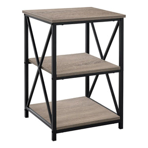 Dark Taupe /black Accent Table / Night Stand / Side Table - I 3597