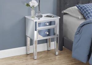 Silver Accent Table / Night Stand - I 3730