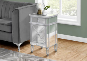 Silver Accent Table / Night Stand - I 3731