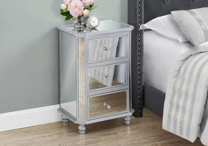 Silver Accent Table / Night Stand - I 3732