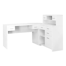 Load image into Gallery viewer, White Computer Desk / L Shaped Desk - I 7028