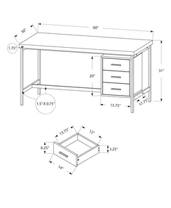 White Computer Desk / Ladder Desk - I 7046