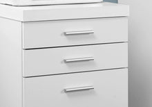 Load image into Gallery viewer, White /black Filing Cabinet - I 7048
