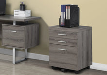 Load image into Gallery viewer, Dark Taupe /black Filing Cabinet - I 7049
