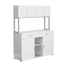 Load image into Gallery viewer, White /silver Office Cabinet - I 7066