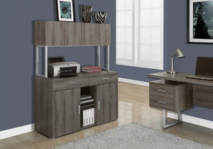 Dark Taupe /silver Office Cabinet - I 7067