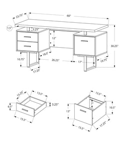 Walnut Computer Desk - I 7083