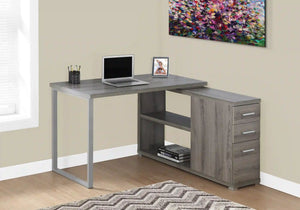 Dark Taupe Computer Desk / L Shaped Desk - I 7134