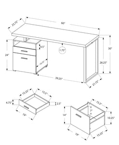 Dark Taupe Computer Desk - I 7145