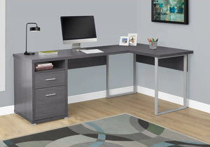 Grey Computer Desk / L Shaped Desk - I 7257