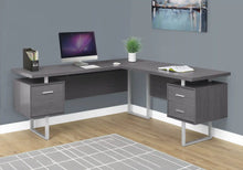 Load image into Gallery viewer, Grey Computer Desk / L Shaped Desk - I 7306