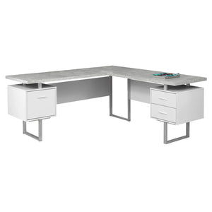Grey /white Computer Desk / L Shaped Desk - I 7307