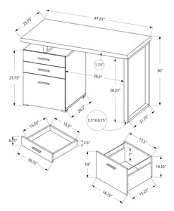 Taupe Computer Desk - I 7410