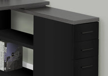 Load image into Gallery viewer, Black /grey Computer Desk / L Shaped Desk - I 7433