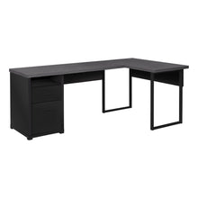 Load image into Gallery viewer, Black /grey Computer Desk / L Shaped Desk - I 7435