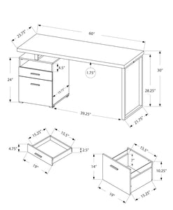 Black /grey Computer Desk - I 7436