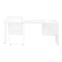 Load image into Gallery viewer, White Computer Desk / L Shaped Desk - I 7582