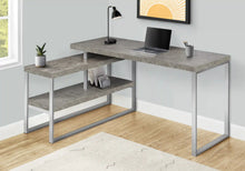 Load image into Gallery viewer, Grey Computer Desk / L Shaped Desk - I 7586