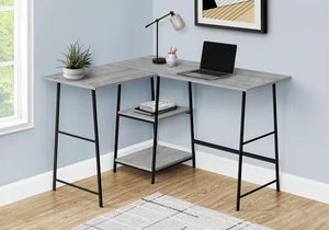 Grey Computer Desk / L Shaped Desk - I 7591