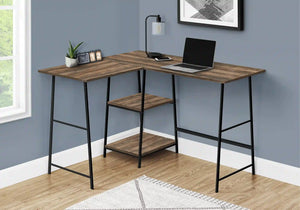 Brown Computer Desk / L Shaped Desk - I 7593