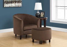 Load image into Gallery viewer, Brown Accent Chair / Ottoman - I 8239