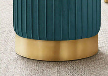 Load image into Gallery viewer, Turquoise /gold Ottoman - I 9019