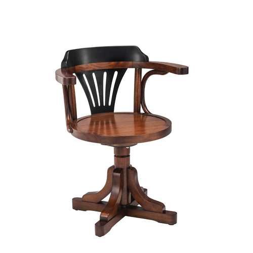 Authentic Models Purser's Chair, Black & Honey - MF081