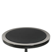 Load image into Gallery viewer, Authentic Models Aluminium &amp; Stone Martini Table, Silver &amp; Black - MF408B