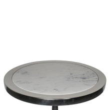 Load image into Gallery viewer, Authentic Models Aluminium &amp; Stone Martini Table, Silver &amp; White - MF408W