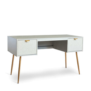Authentic Models Art Deco Ladies Desk, Gray / Gold - MF409