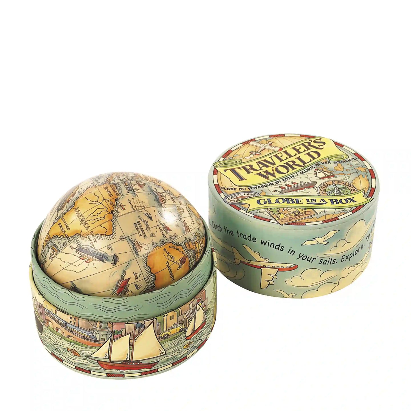 Authentic Models Traveler's World Globe In Box - MS021A