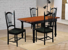 Load image into Gallery viewer, Sunset Trading Selections 5 Piece 60&quot; Rectangular Extendable Dining Set | Allenridge Chairs | Butterfly Leaf Table | Antique Black/Cherry Wood | Seats 4, 6