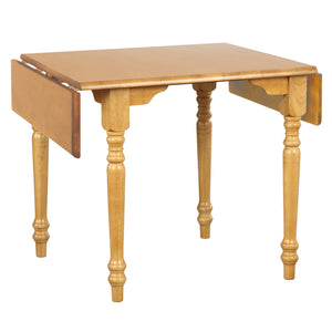 Sunset Trading Selections 48" Rectangular Extendable Drop Leaf Dining Table | Light Oak Wood | Seats 2, 4