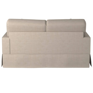 Sunset Trading Americana Box Cushion Slipcovered Loveseat | Linen