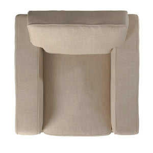 Sunset Trading Americana Box Cushion Slipcovered Chair | Linen