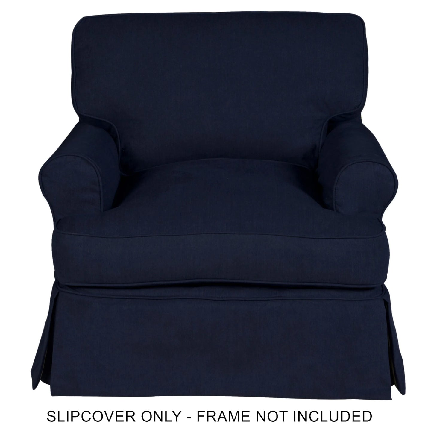 Sunset Trading Horizon Slipcover for T-Cushion Chair | Stain Resistant Performance Fabric | Navy Blue