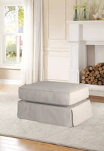 Load image into Gallery viewer, Sunset Trading Horizon Slipcovered Ottoman | Light Gray