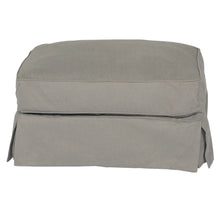 Load image into Gallery viewer, Sunset Trading Horizon Slipcovered Ottoman | Stain Resistant Performance Fabric | Gray