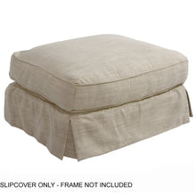Load image into Gallery viewer, Sunset Trading Horizon Slipcover for Rectangular Ottoman | Linen