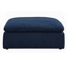 Load image into Gallery viewer, Sunset Trading Cloud Puff 6 Piece 132&quot; Wide Slipcovered Modular Pitt Sectional Sofa | Stain Resistant Performance Fabric | Navy Blue