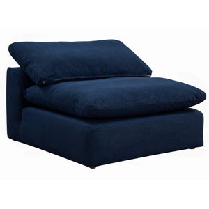 Sunset Trading Cloud Puff Slipcover for 5 Piece Modular Sectional Sofa | Stain Resistant Performance Fabric | Navy Blue