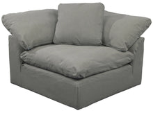 Load image into Gallery viewer, Sunset Trading Cloud Puff Slipcover for 2 Piece Modular Large Loveseat | Sectional Sofa Cover | Stain Resistant Performance Fabric | Gray