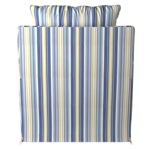 Sunset Trading Seaside Beach Striped Slipcover for Box Cushion Track Arm Club Chair | Performance Fabric