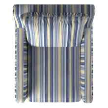 Load image into Gallery viewer, Sunset Trading Seaside Beach Striped Slipcover for Box Cushion Track Arm Club Chair | Performance Fabric