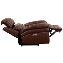Load image into Gallery viewer, Sunset Trading Luxe Leather Reclining Chair | Adjustable Headrest | Power Recliner | USB Ports | Brown