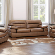 Load image into Gallery viewer, Sunset Trading Jayson 89&quot; Wide Top Grain Leather Sofa | Chestnut Brown